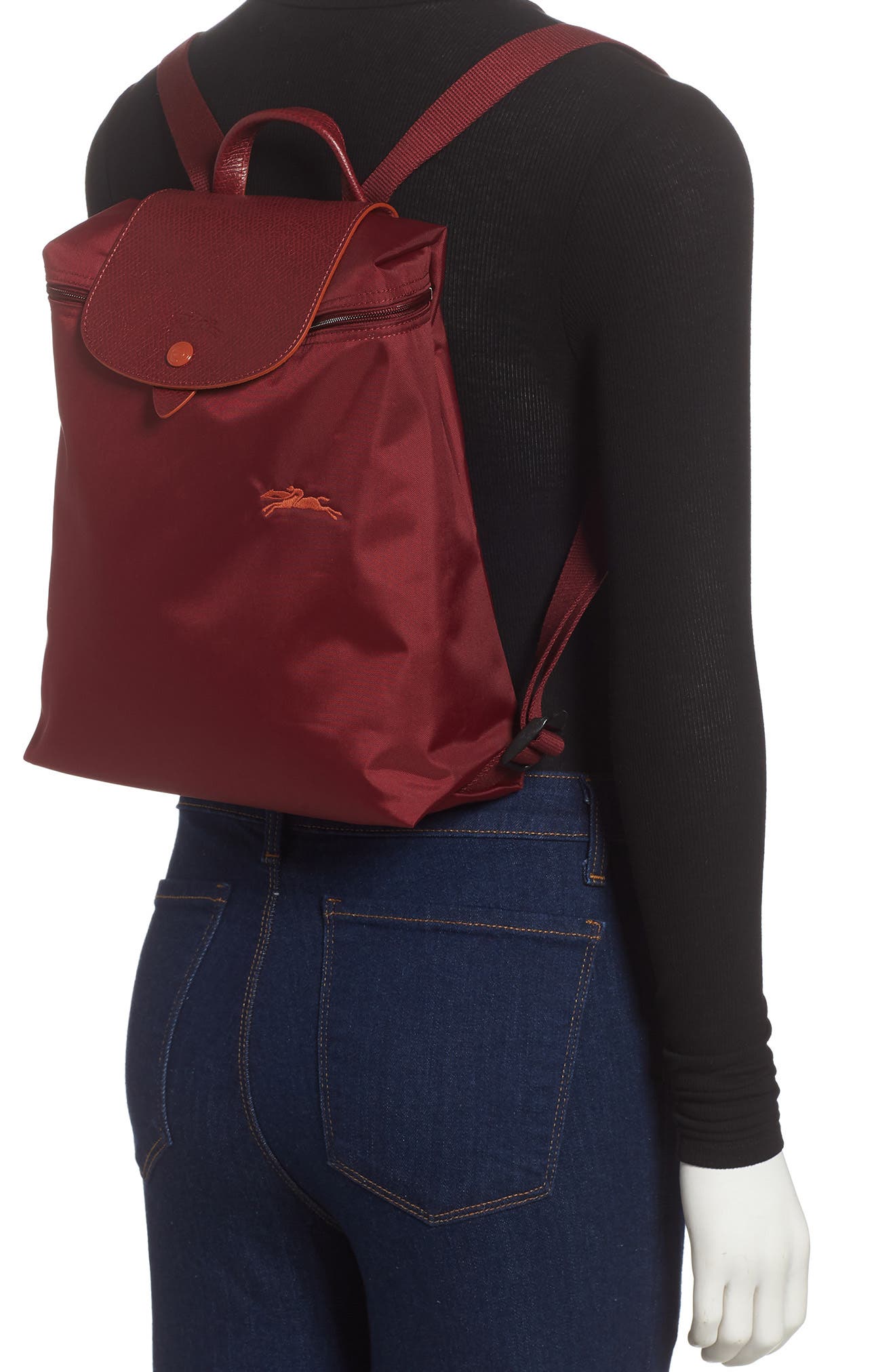 Le Pliage Club Backpack, Alternate, color, GARNET RED