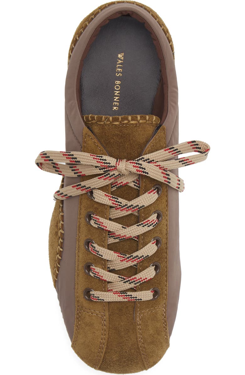 Wales Bonner Paris Leather & Suede Sneaker, Alternate, color, Olive/ Taupe