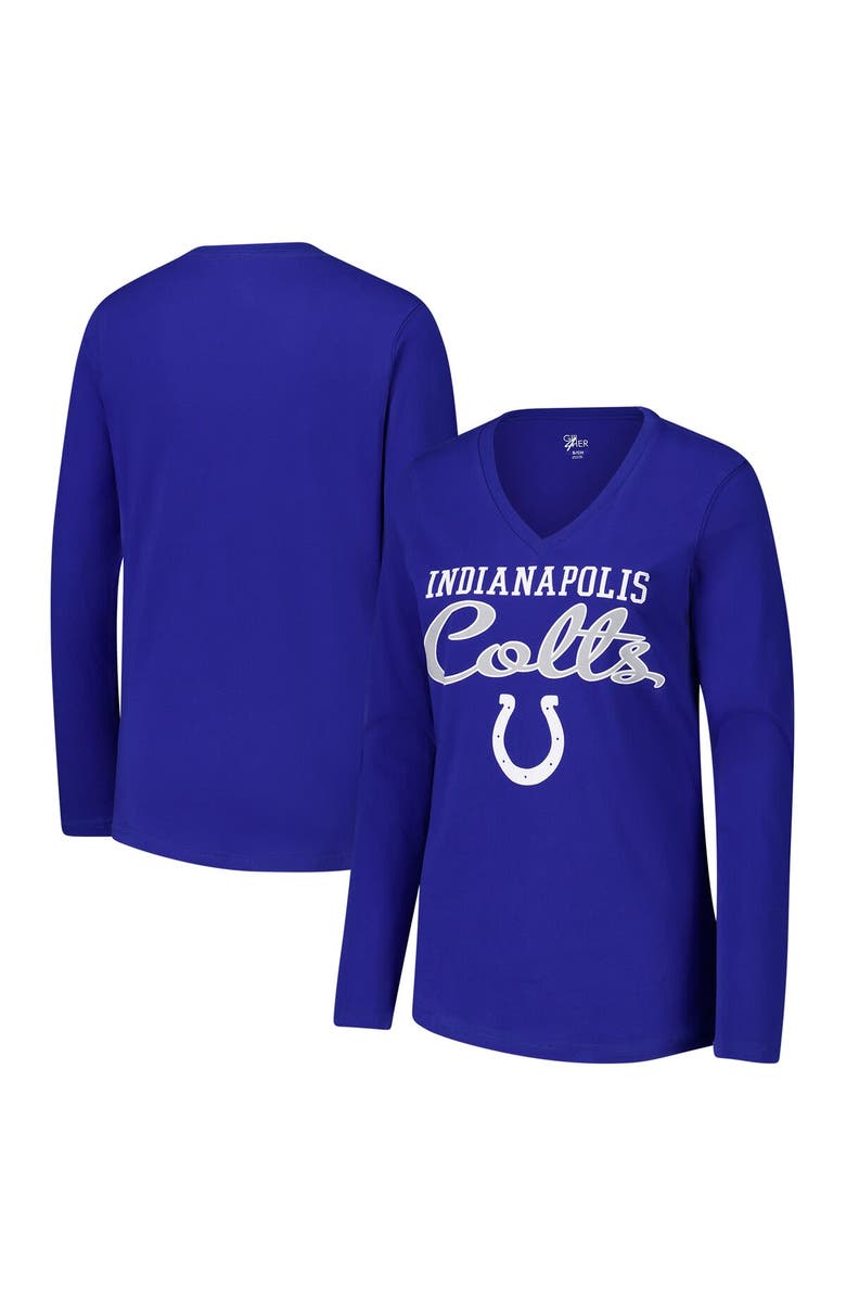 G-III 4HER BY CARL BANKS Women's G-III 4Her by Carl Banks Royal Indianapolis Colts Post Season Long Sleeve V-Neck T-Shirt, Main, color, Royal