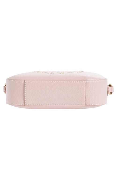 Stella Mccartney Perforated Logo Faux Leather Camera Bag In 5752 - Pale Mauve