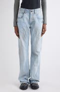 Balenciaga City Distressed Straight Leg Jeans