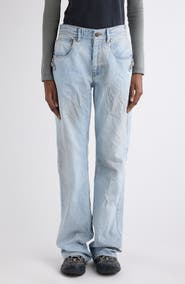 Balenciaga City Distressed Straight Leg Jeans