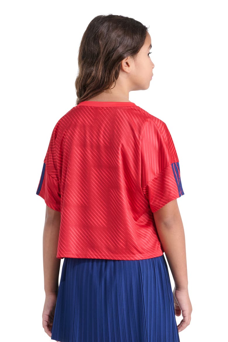 Kids' Badge of Sport Logo Soccer T-Shirt, Alternate, color, PURE RUBY