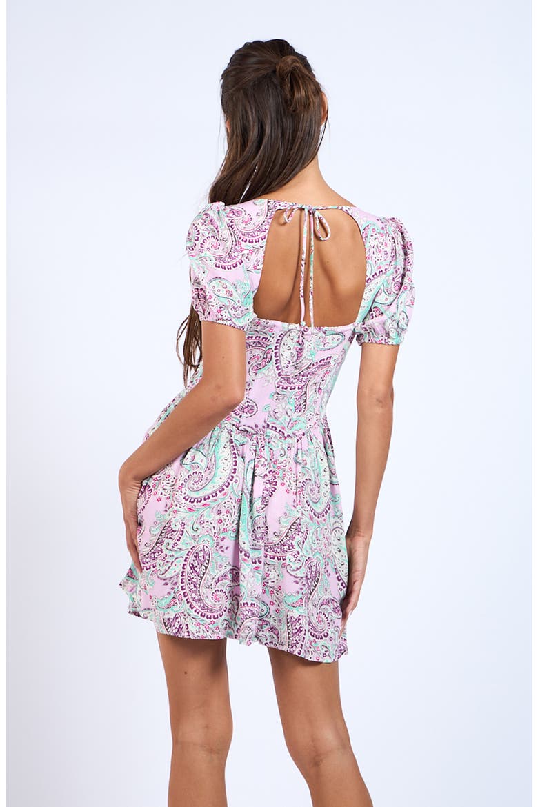 Short Sleeve Plunge Neck Minidress, Alternate, color, PURPLE