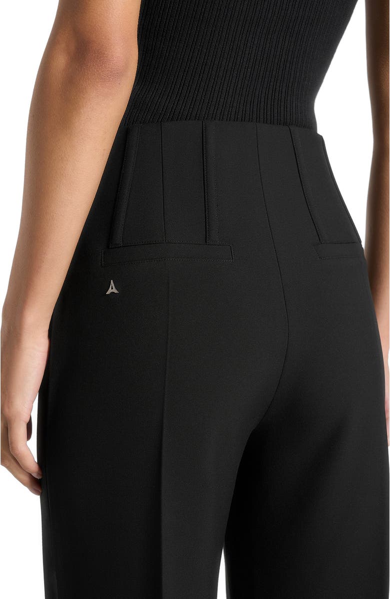 Manière De Voir Rafaela Corset Waist Tailored Trousers, Alternate, color, Black