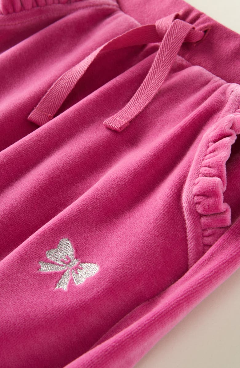 Tucker + Tate Kids' Ruffle Pocket Velour Pants, Alternate, color, Purple Orchid Bow Emb