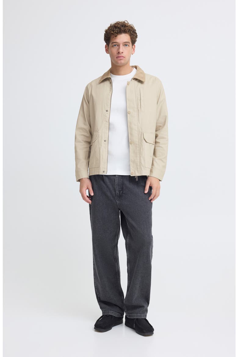 Waxed Cotton Canvas Jacket, Alternate, color, ISLAND FOSSIL