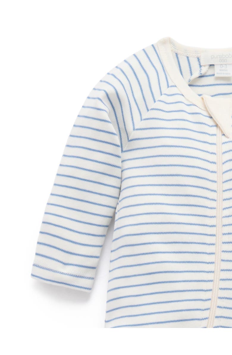 Purebaby 2 Pack Basics Printed Zip Footie Unisex, Alternate, color, Migrating Animals Print