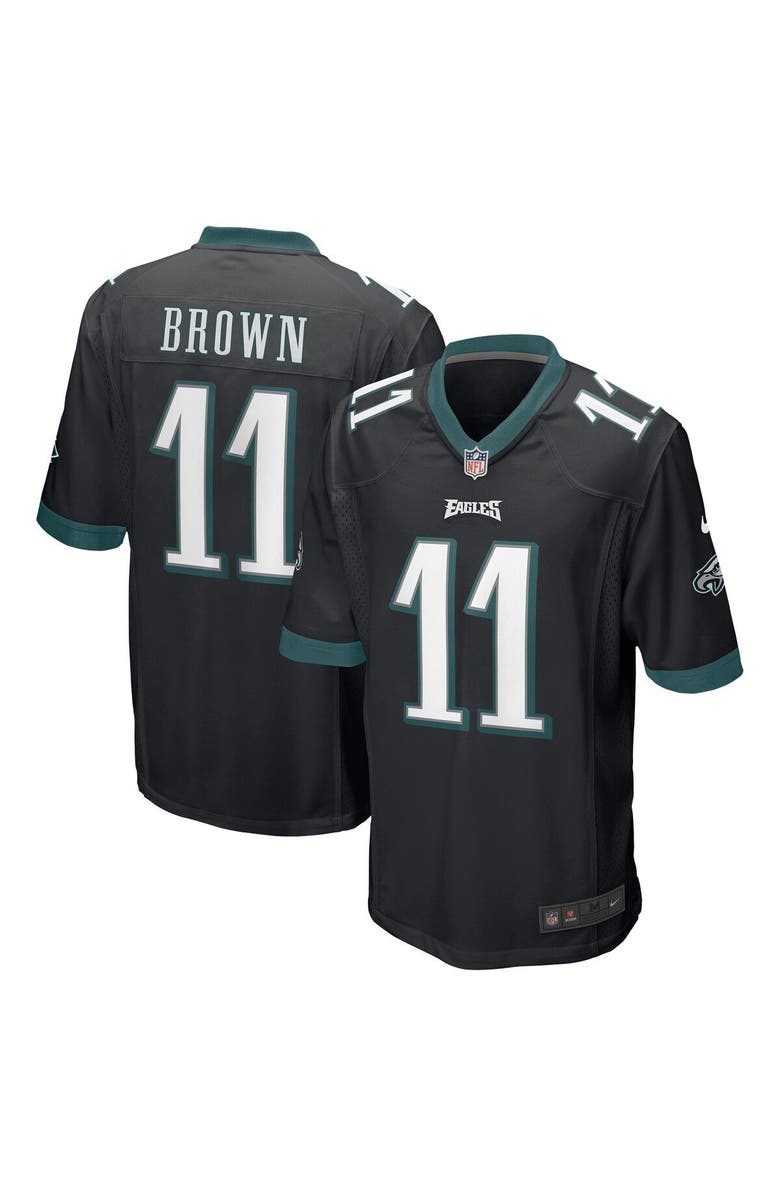Nike Men's Nike A.J. Brown Black Philadelphia Eagles Game Jersey, Main, color,