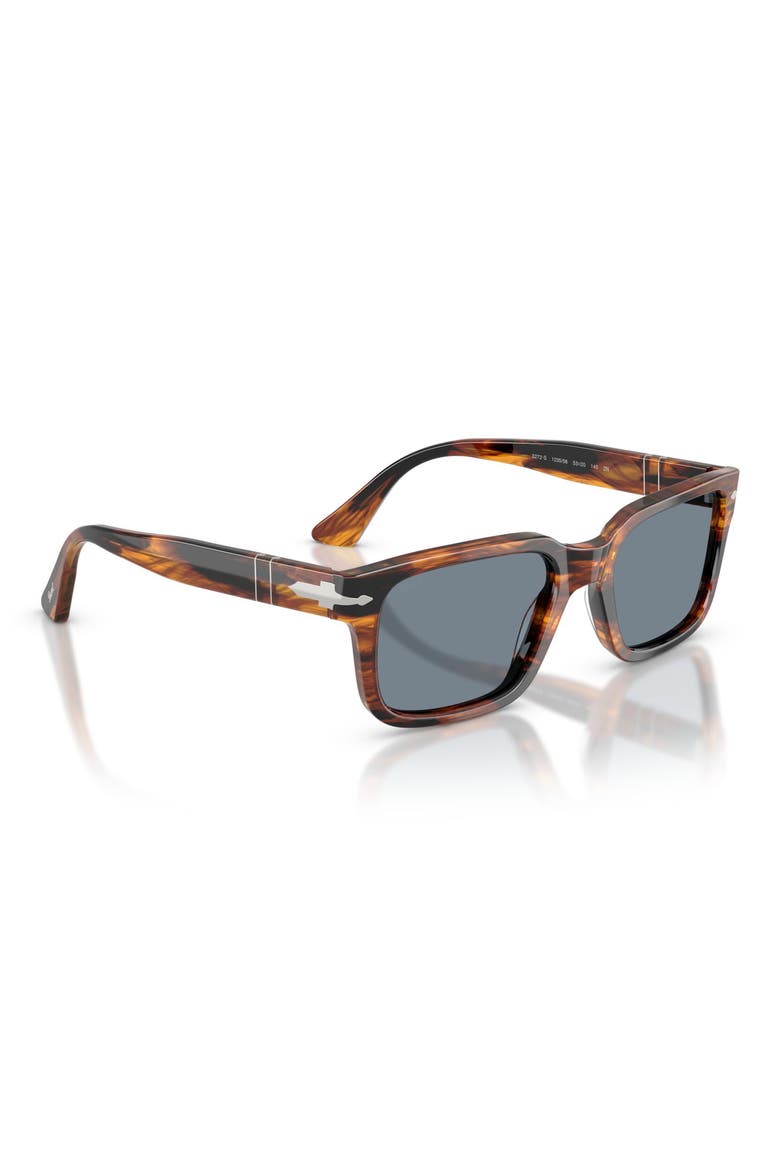 53mm Rectangular Sunglasses, Alternate, color, STRIPED BLACK / BROWN