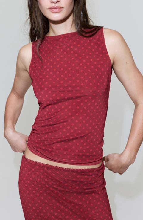 Polka Dot Tulle Top