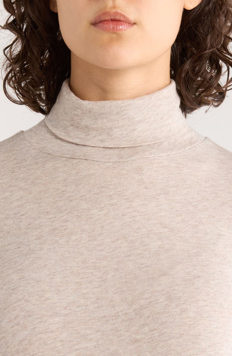 Eileen Fisher Long Sleeve Turtleneck Top, Alternate, color, Dove