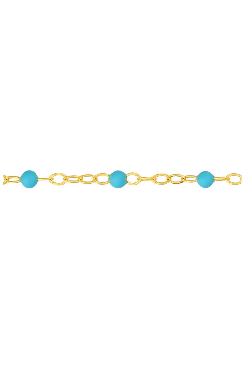 Enamel Station Chain Necklace, Alternate, color, TURQUOISE