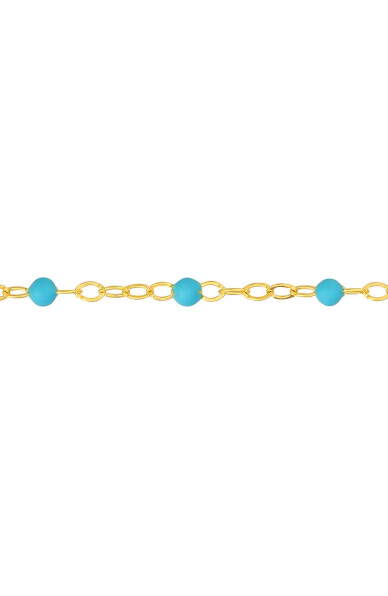 ES JEWELRY Enamel Station Chain Necklace, Alternate, color, Turquoise