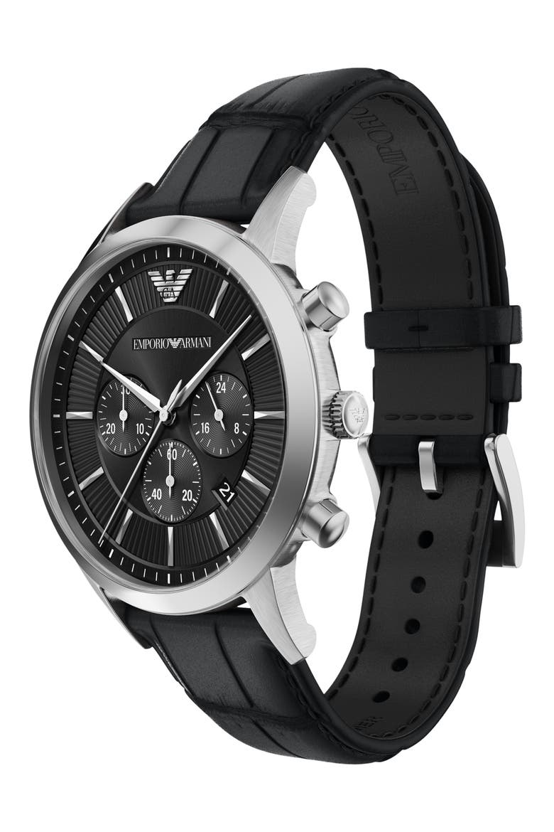 Cushion Case Bracelet Chronograph Watch, 40mm, Alternate, color, BLACK