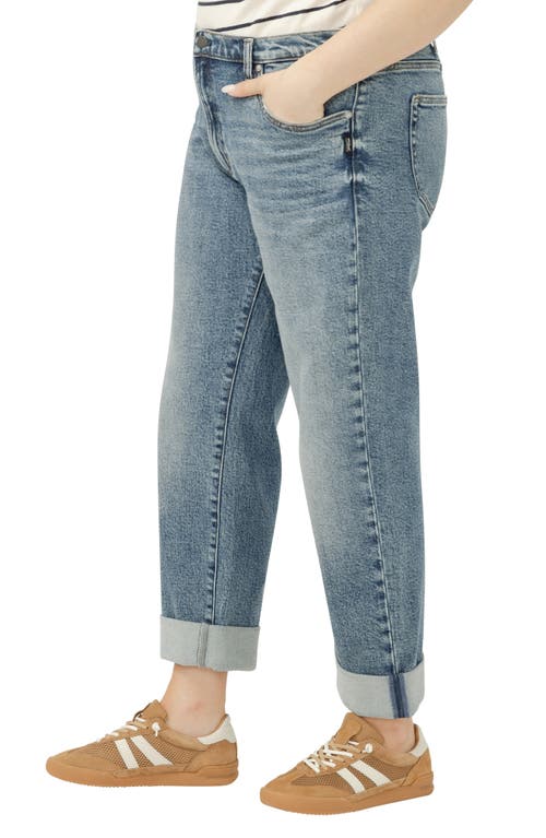 Silver Jeans Co. Plus Size Relaxed Mid Rise Straight Leg Jeans In Blue