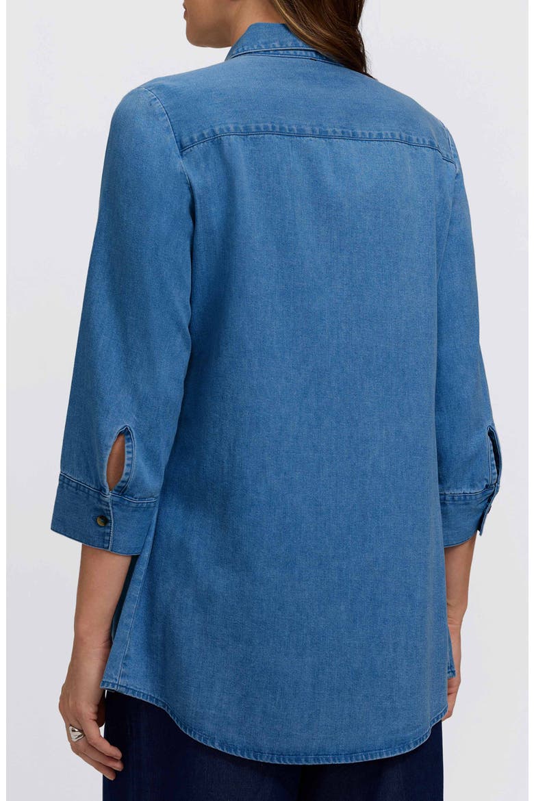 Cici Denim Tunic, Alternate, color, MEDIUM WASH BLUE