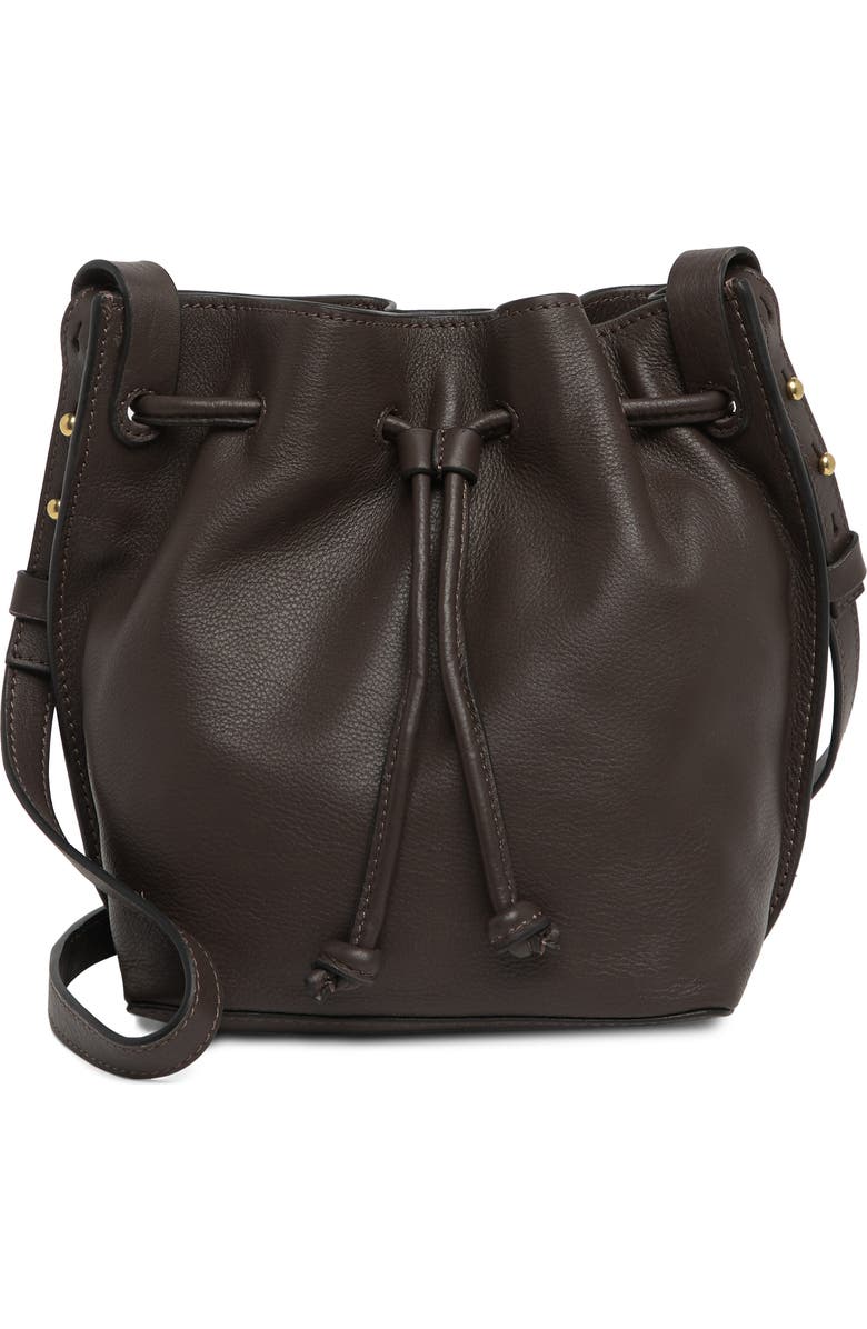 Lucky Brand José Leather Bucket Crossbody Bag, Main, color,