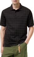 Burberry Check Cotton Blend Polo Shirt