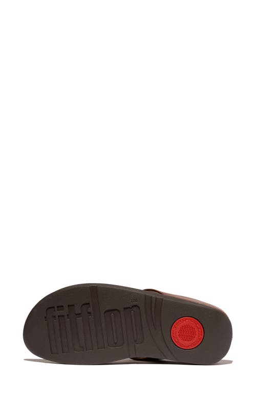 Fitflop Fino Platform Wedge Flip Flop In Rich Brown
