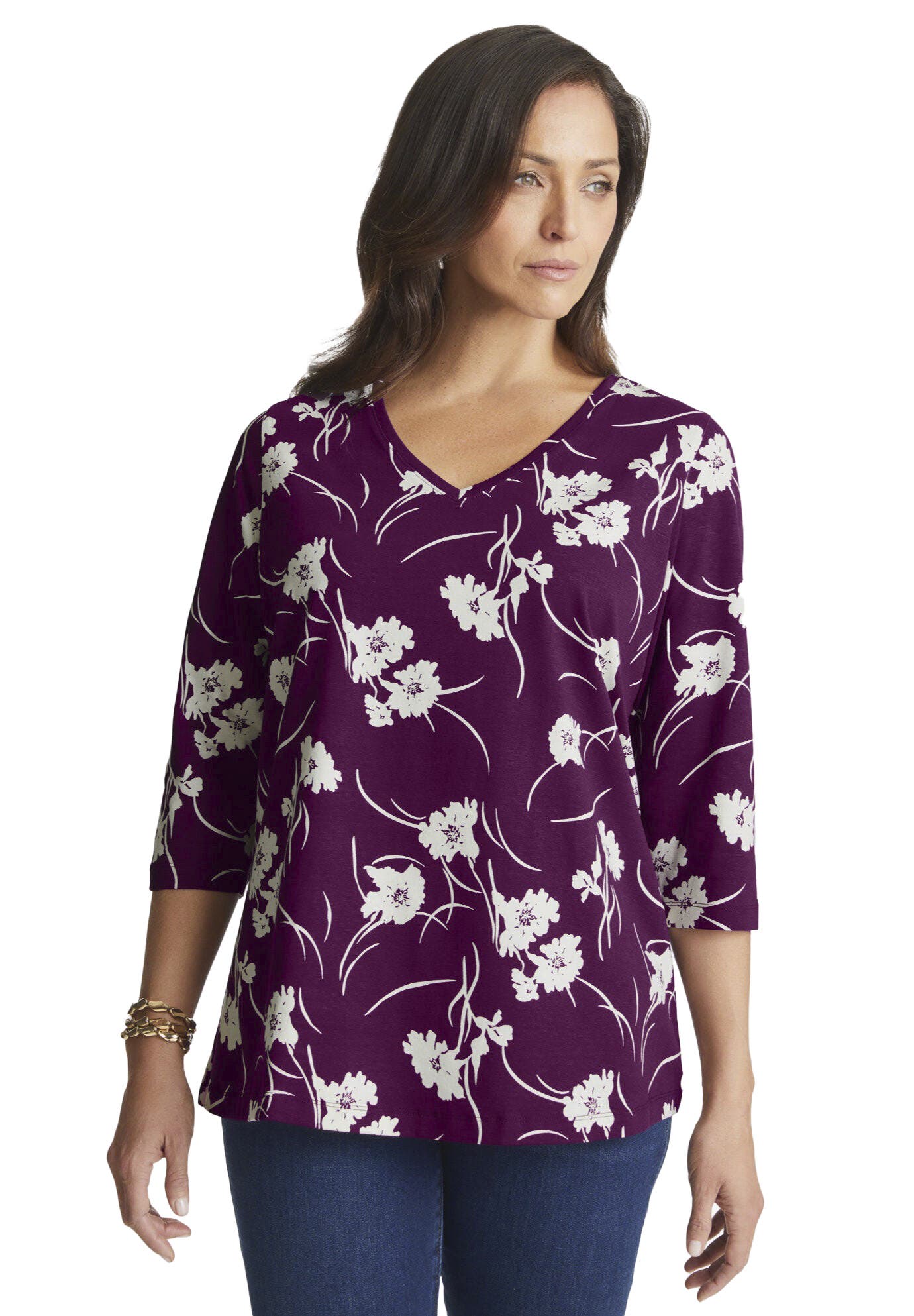 DARK BERRY TOSSED FLORAL