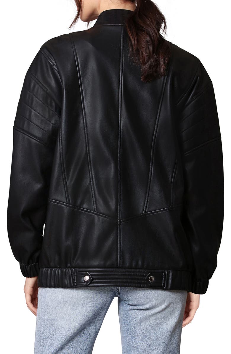 Avec Les Filles Relaxed Fit Faux-Ever Leather<sup>™</sup> Bomber Jacket, Alternate, color, 
