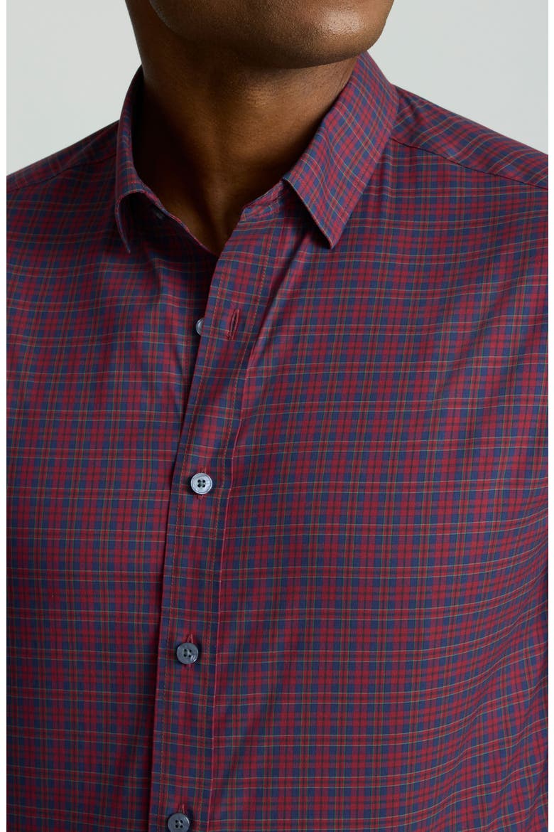 Plaid Button-Up Shirt, Alternate, color, RED
