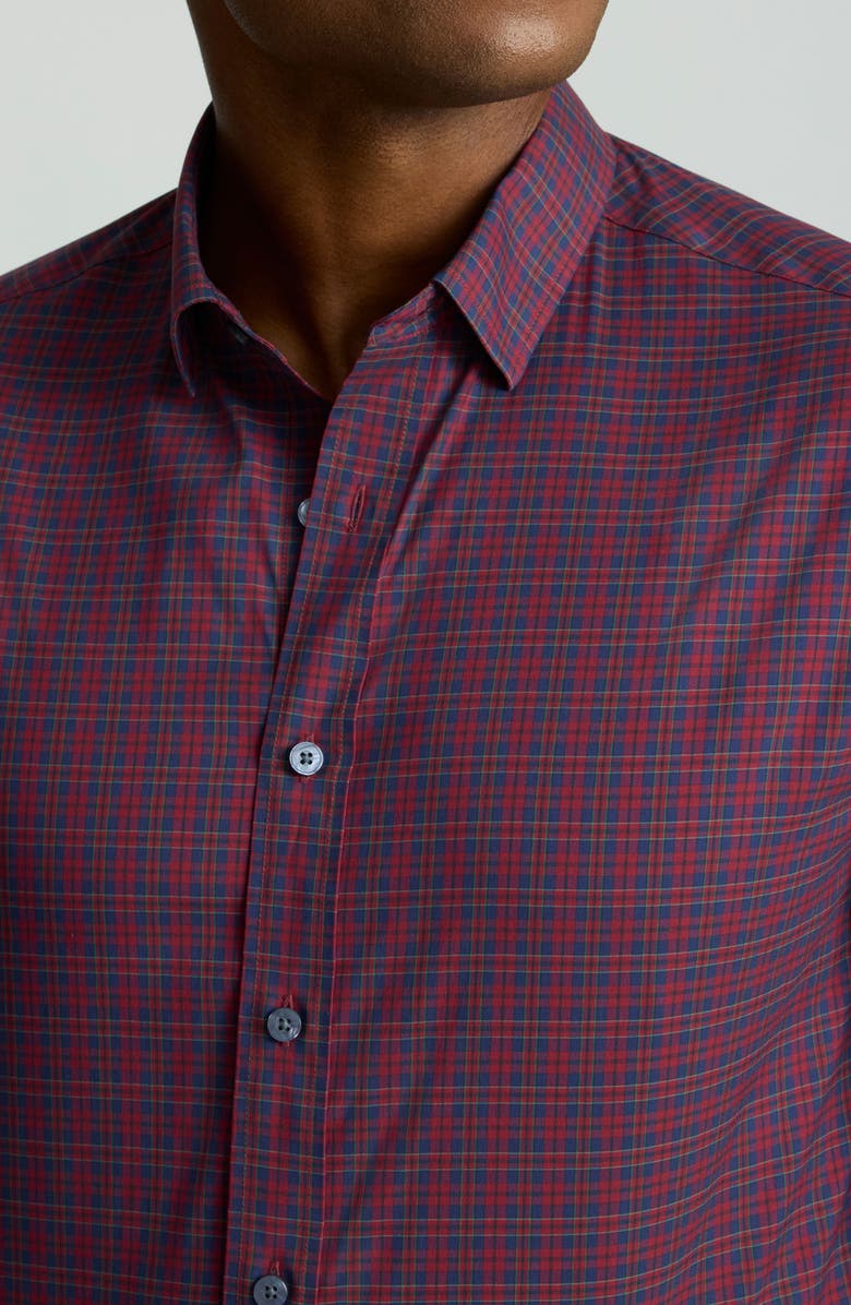 UNTUCKit Plaid Button-Up Shirt, Alternate, color, Red