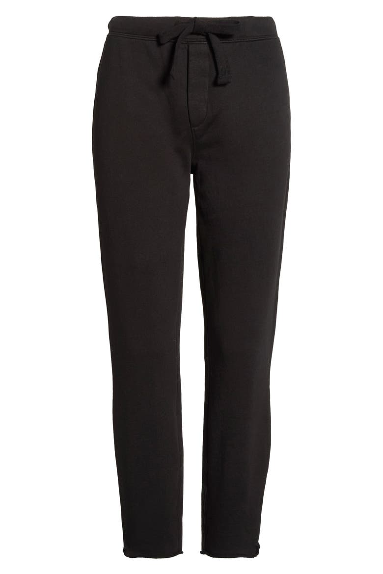 Christine Tulip Hem Joggers, Alternate, color, BLACK