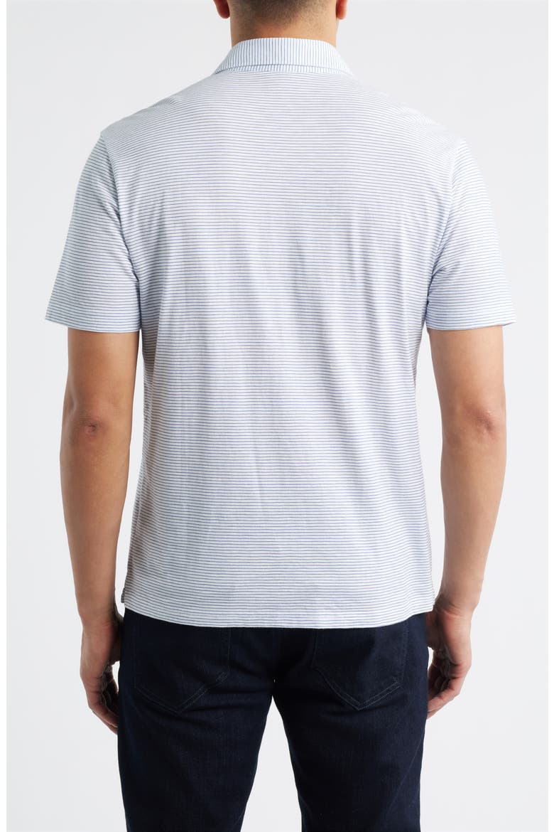 Crown Crafted Journeyman Stripe Pima Cotton Polo, Alternate, color, WHITE