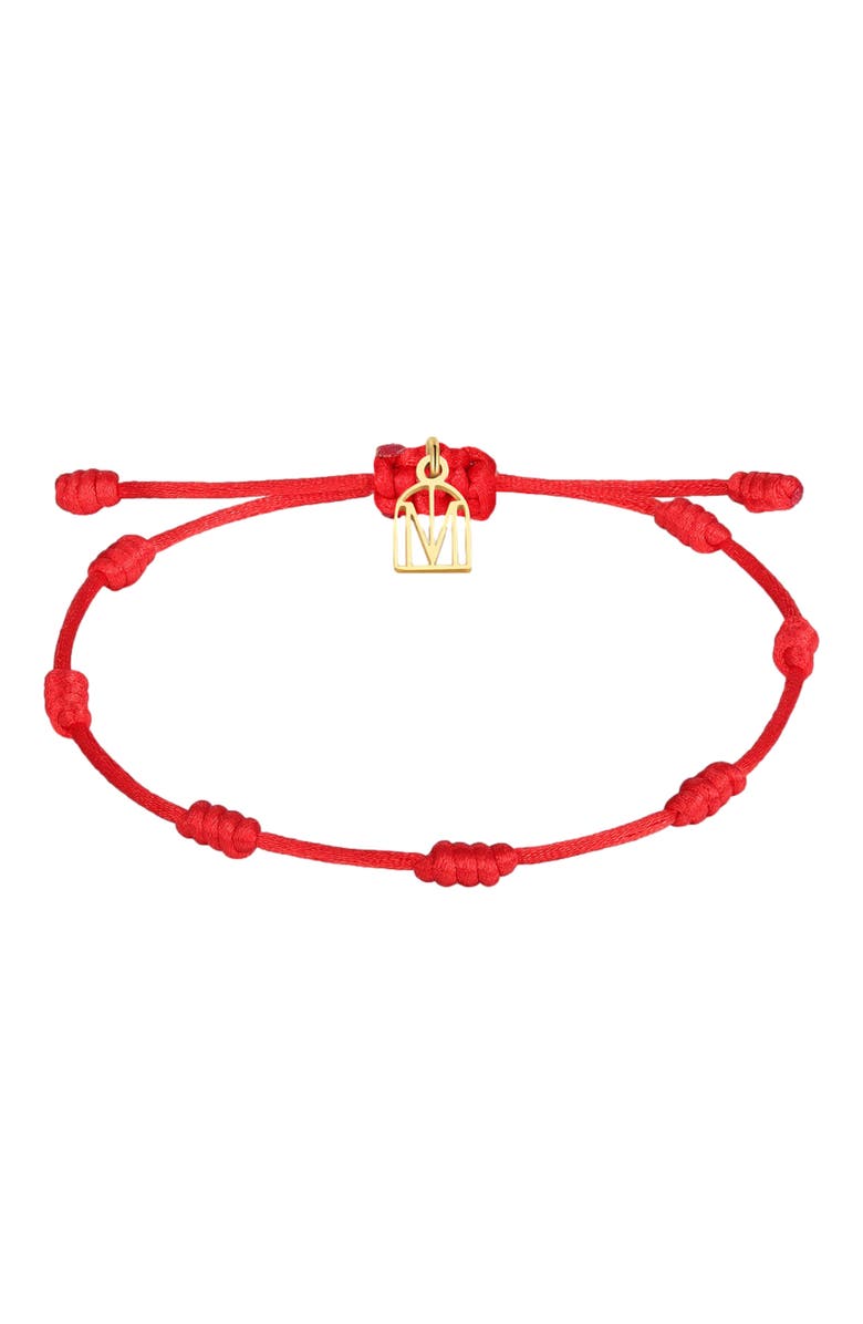 Mantra 7 Knots of Protection bracelet, Main, color, Red Silk
