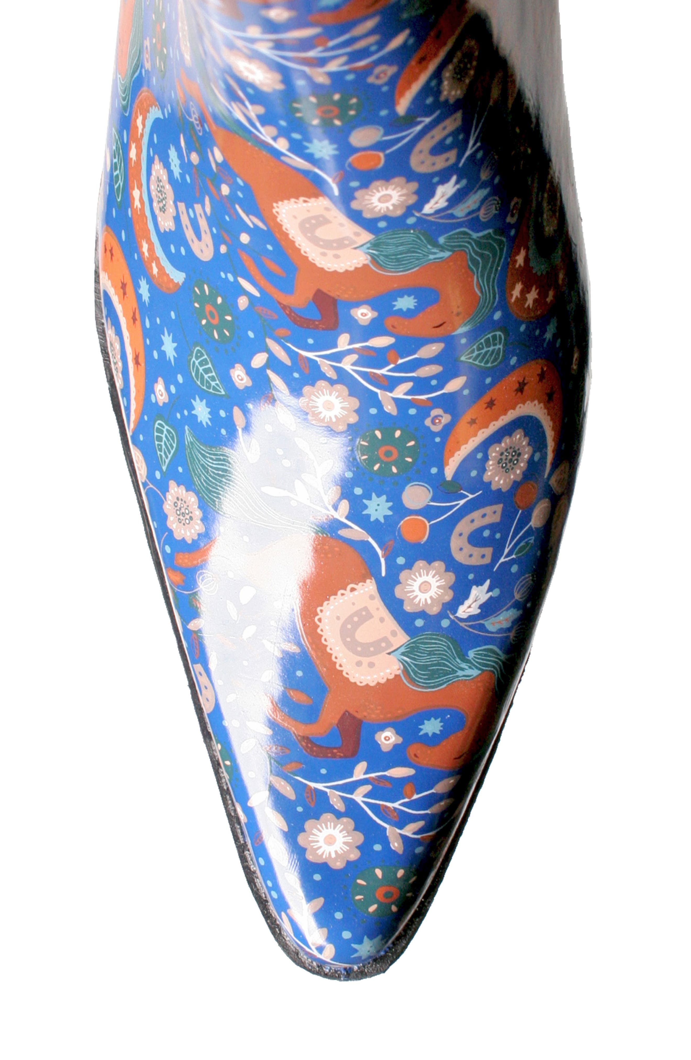 Yippy Western Rain Boot, Alternate, color, WHIMSICAL HORSES