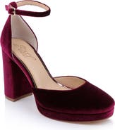 Jewel Badgley Mischka Stephanie Ankle Strap Platform Pump