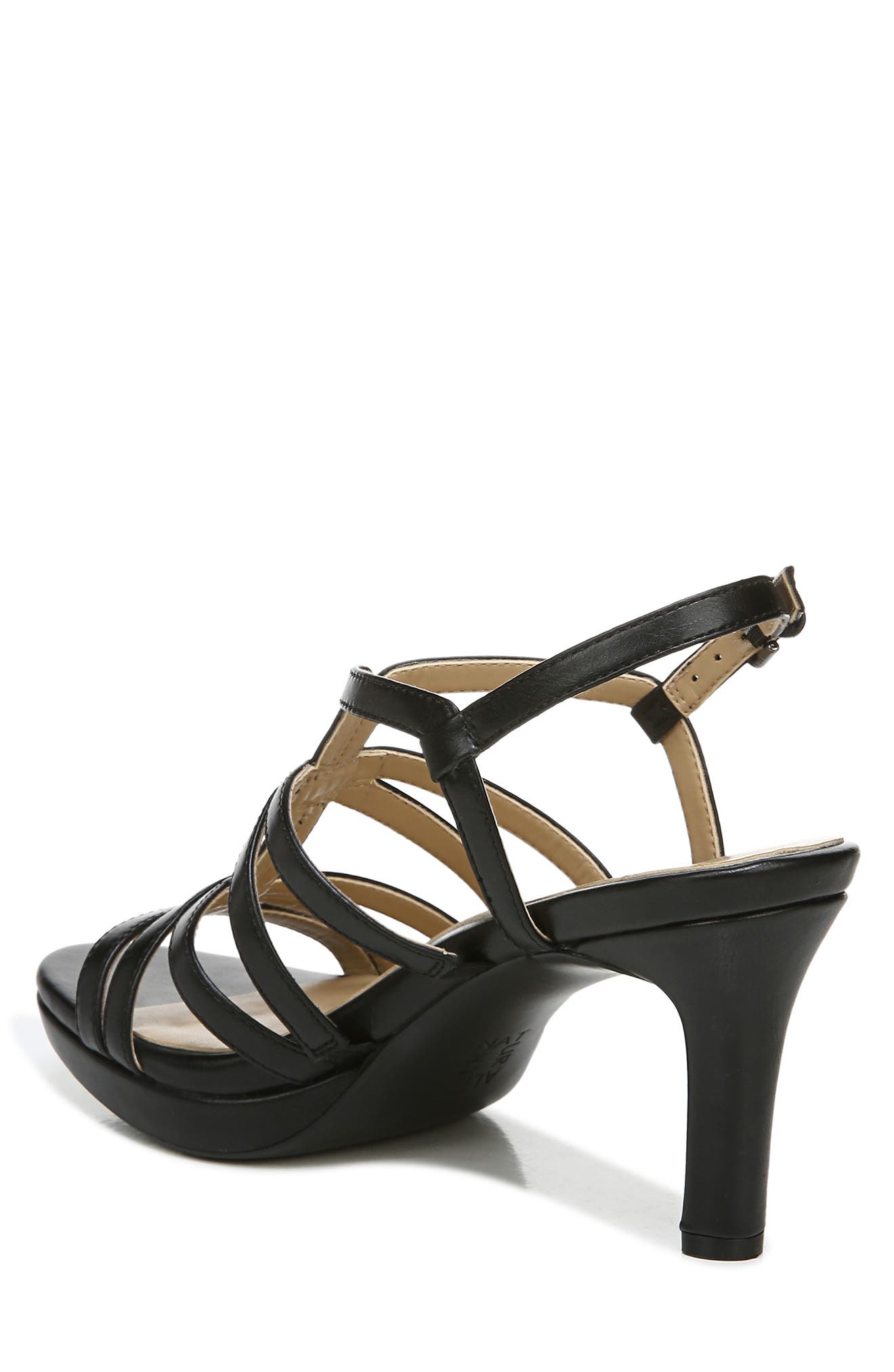 Naturalizer Baylor Strappy Slingback Sandal - Wide Width Available, Alternate, color, Black Smooth