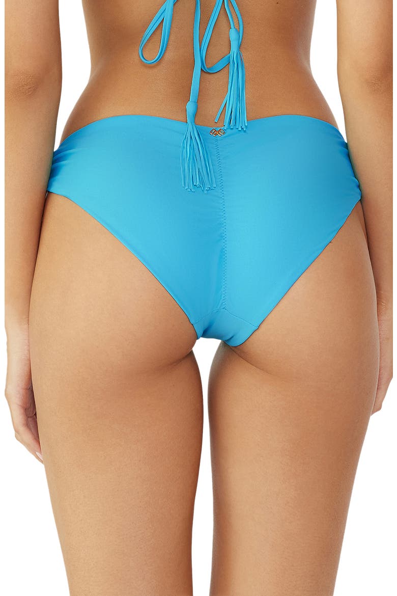 Ruched Hipster Bikini Bottoms, Alternate, color, TURQUOISE
