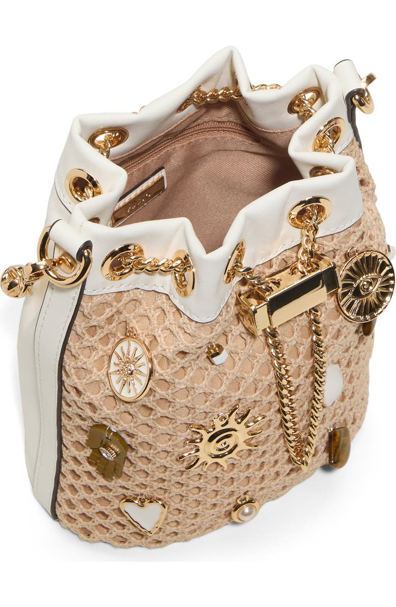 ALDO Shellinax Bucket Bag, Alternate, color, Natural