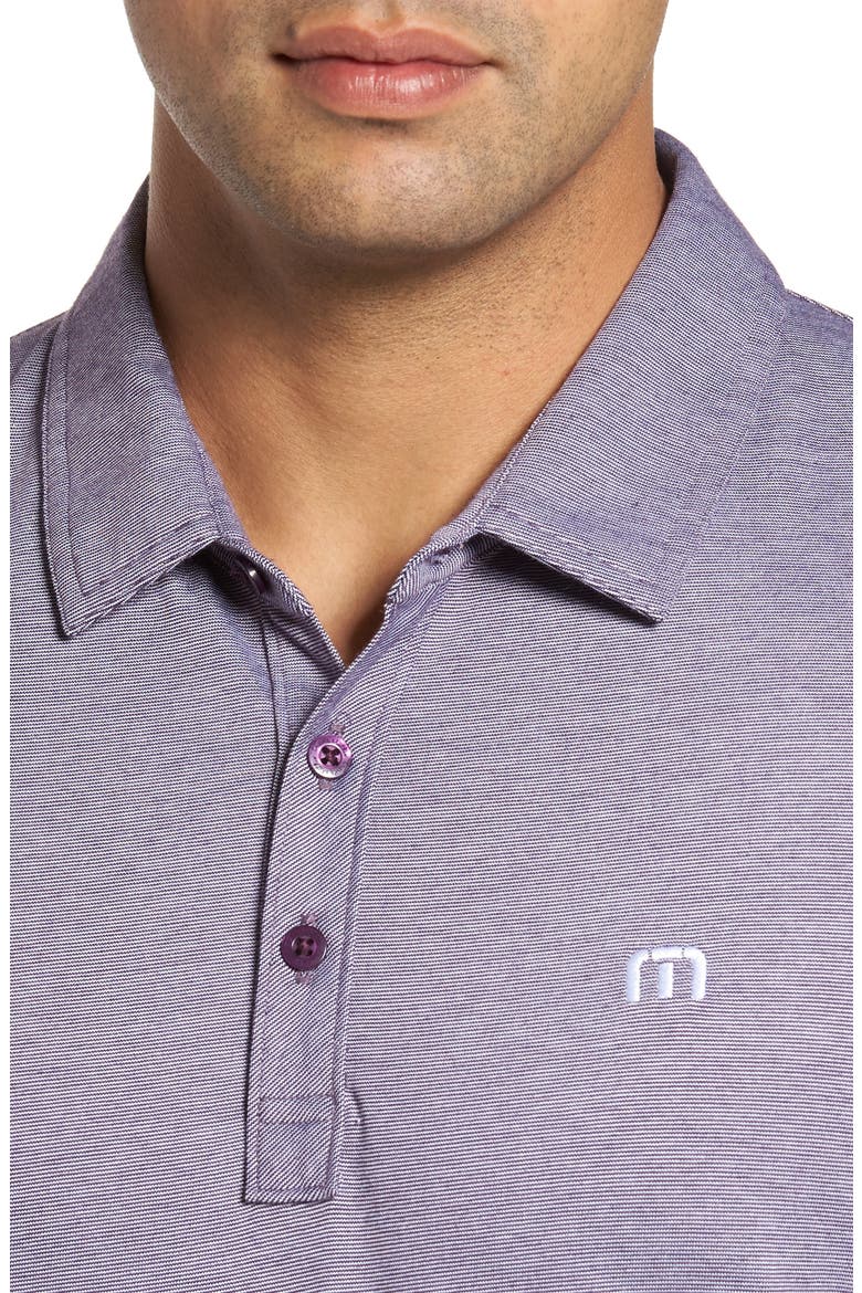 The Zinna Slub Piqué Polo, Alternate, color, BLACKBERRY CORD/WHT