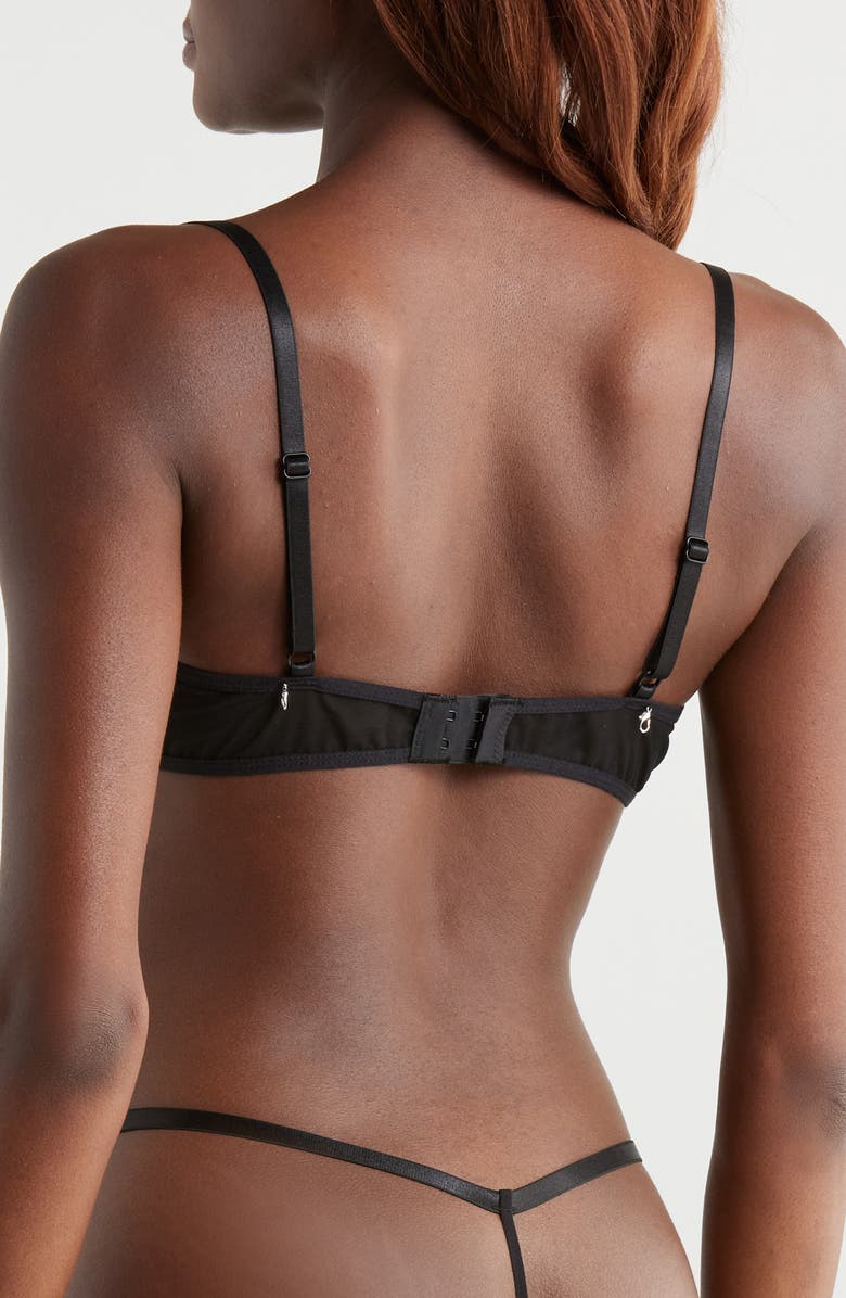 KILO BRAVA Cutout Underwire Demi Bra, Alternate, color, Black