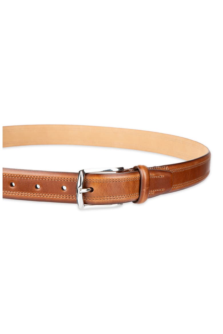 Fes Stitch Leather Belt, Alternate, color, BRITISH TAN
