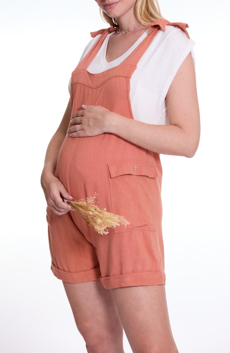 Cache Coeur Maternity Shorts Overall Eloise, Main, color, Apricot