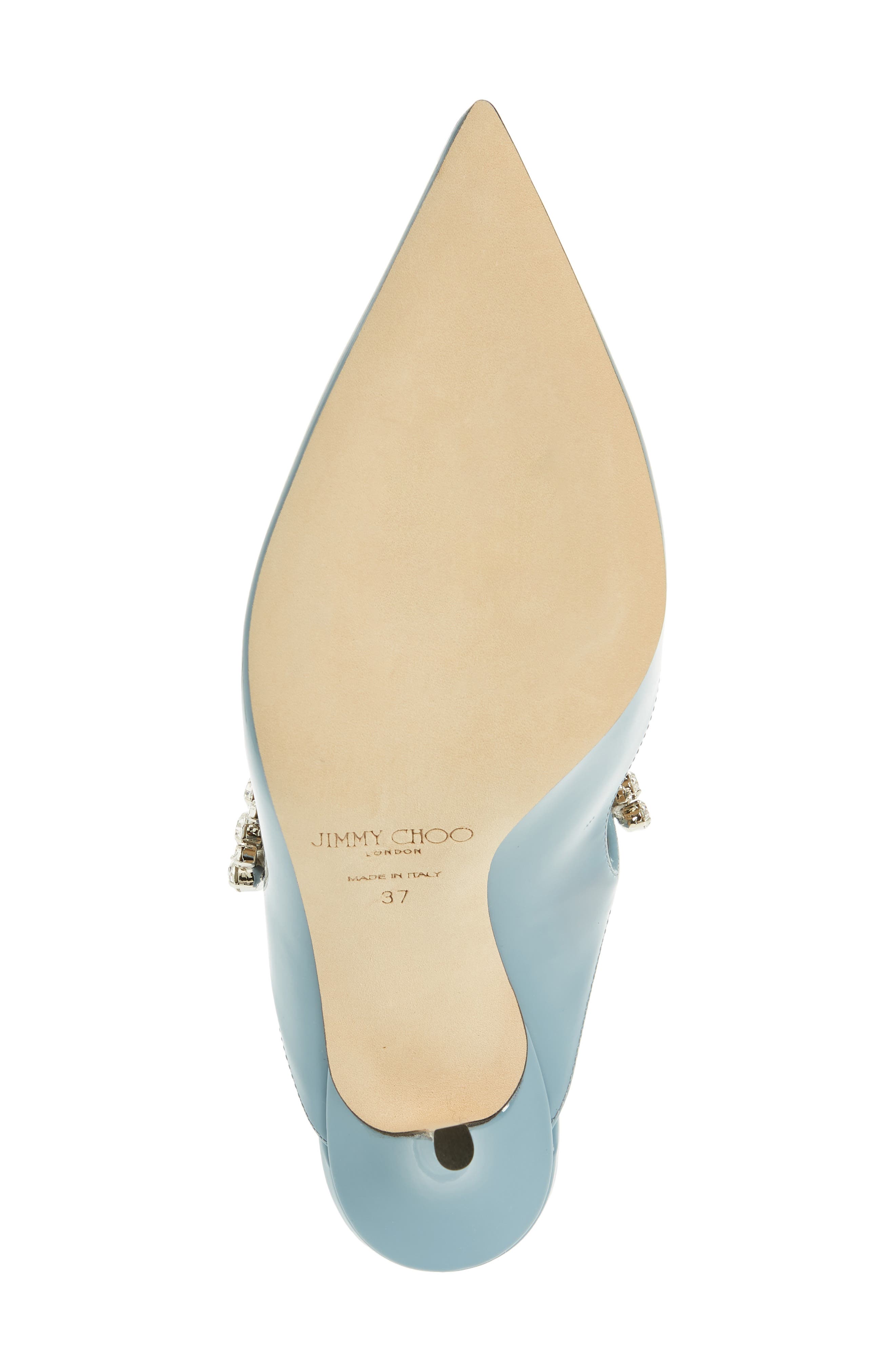 Jimmy Choo Bing Crystal Embellished Pointed Toe Patent Mule, Alternate, color, 
