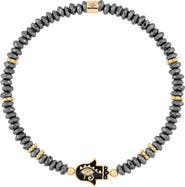 Karma and Luck Eye of Horus Hamsa Hematite Women's Beaded Bracelet - Intuitive Guardian