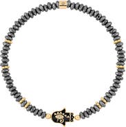 Karma and Luck Eye of Horus Hamsa Hematite Women's Beaded Bracelet - Intuitive Guardian