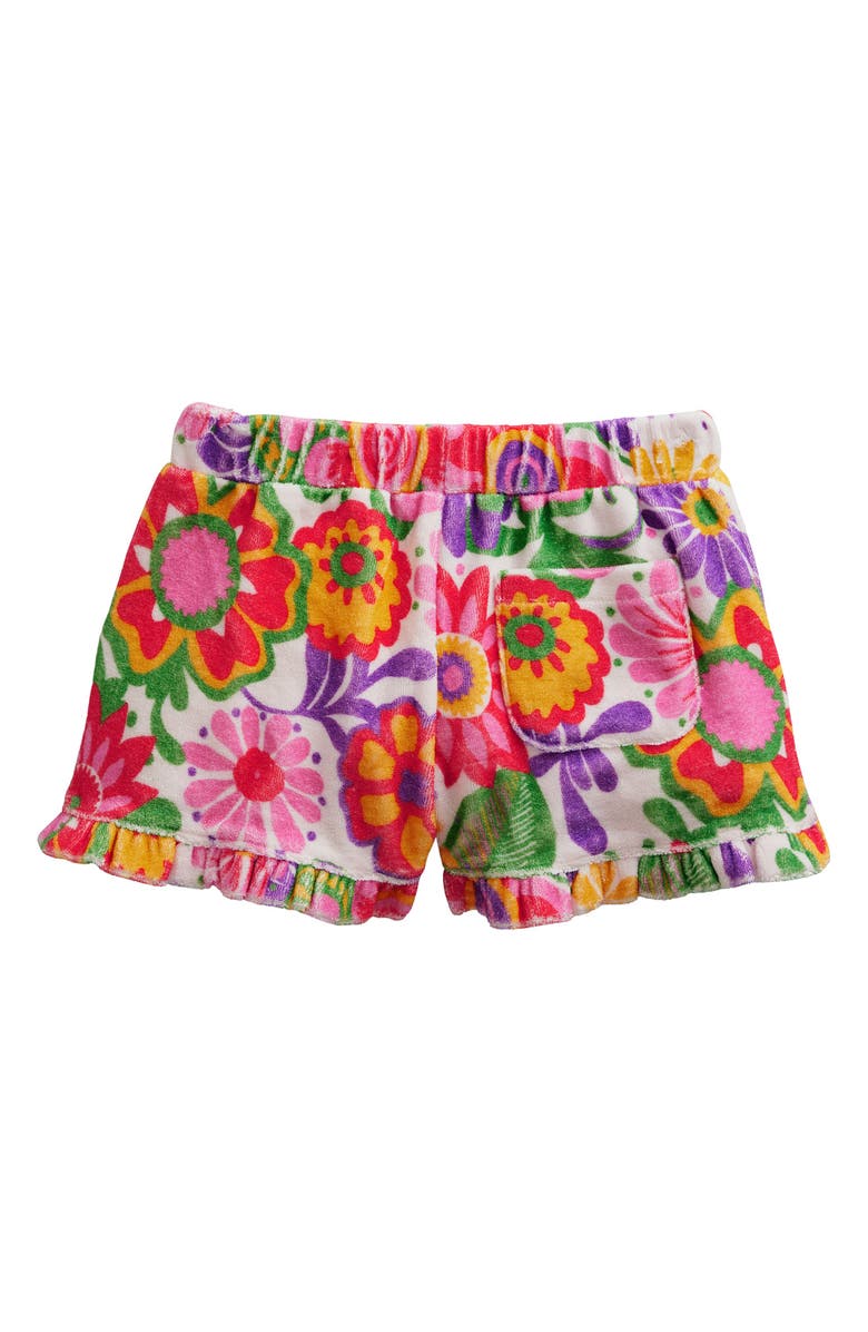 Mini Boden Kids' Floral Terry Cloth Shorts, Alternate, color, Yellow Multi Festival Floral