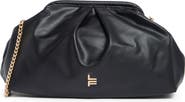 London Fog Faux Leather Kiss Lock Frame Clutch