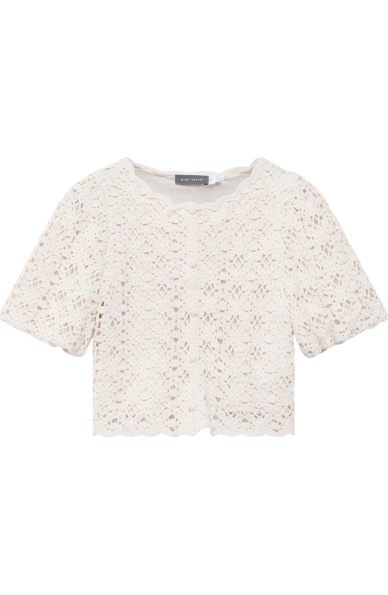 MINT VELVET Crochet Knit Top, Alternate, color,