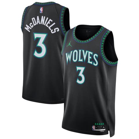 Unisex Jordan Brand Jaden McDaniels Black Minnesota Timberwolves Swingman Jersey - Statement Edition
