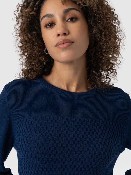 Shop Saint + Sofia Honeycomb Rib Sweater