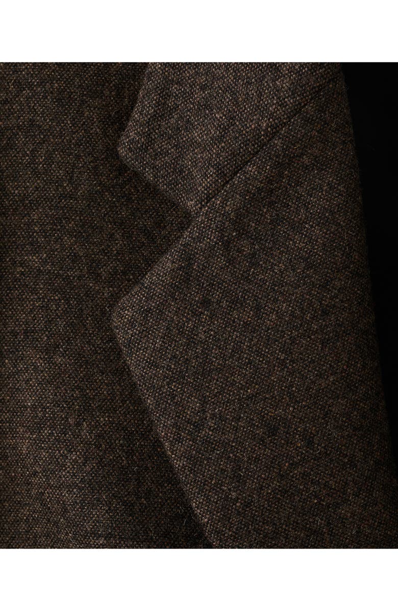 MANGO Speckled Wool Blend Blazer, Alternate, color, Brown