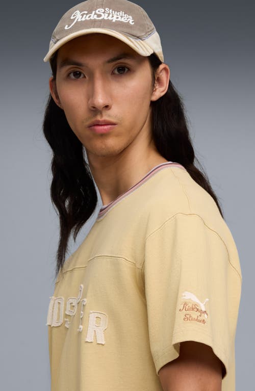 Puma X Kidsuper Logo Appliqué Cotton T-shirt In Yellow